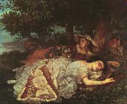 Gustave Courbet The Young Ladies of the Banks of the Seine china oil painting reproduction